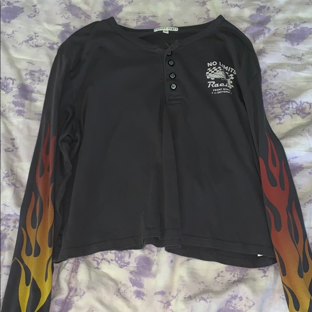 Urban Outfitters Flame Long Sleeve Women’s Shirt